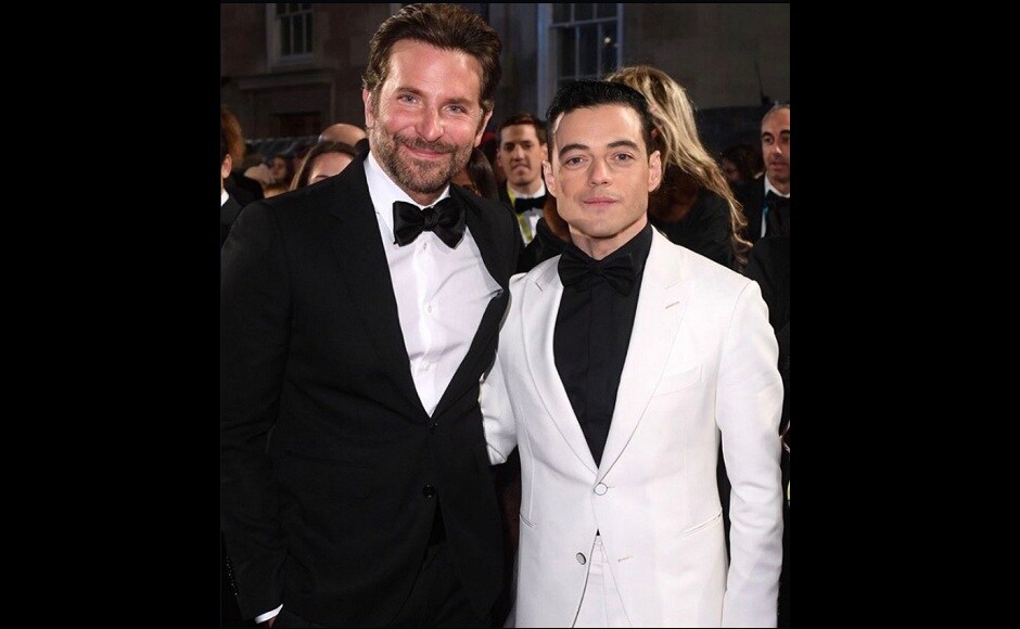 Bradley Cooper and Rami Malek pose together at the BAFTA 2019 red carpet. Source: Twitter Bradley Cooper and Rami Malek pose together at the BAFTA 2019 red carpet. Source: Twitter