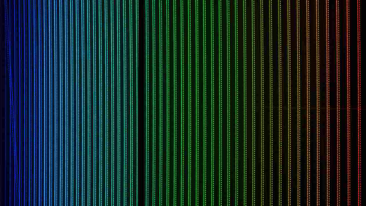 A spectrum of light from the astrocombs tested on the HARPS instrument in the La Silla Observatory, Chile. Image courtesy: Wikimedia Commons