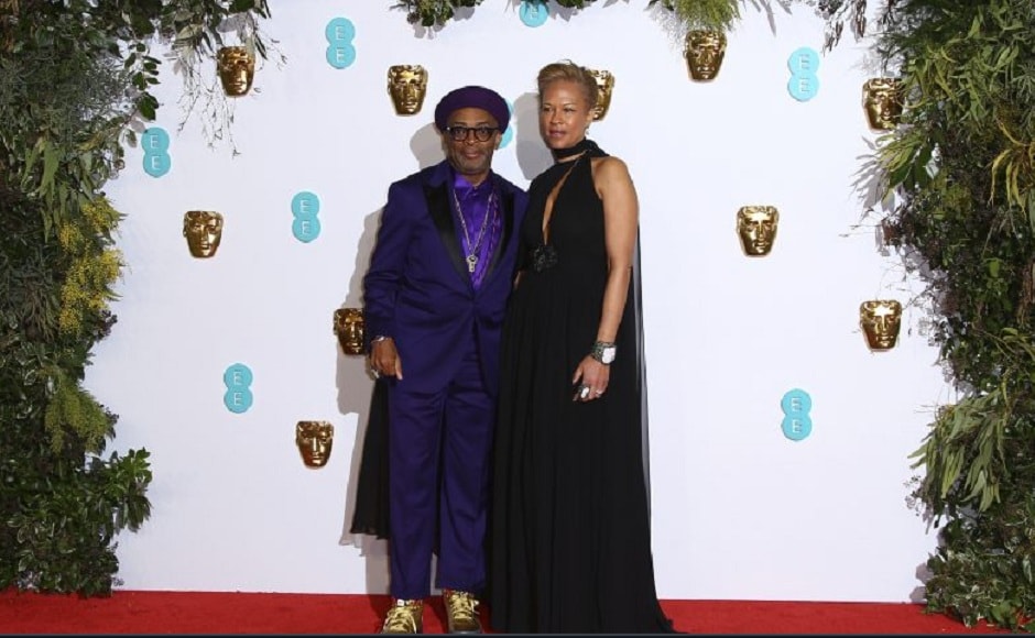 Director Spike Lee, and producer Tonya Lewis Lee pose together at the 2019 BAFTA red carpet. Source: Twitter Director Spike Lee, and producer Tonya Lewis Lee pose together at the 2019 BAFTA red carpet. Source: Twitter