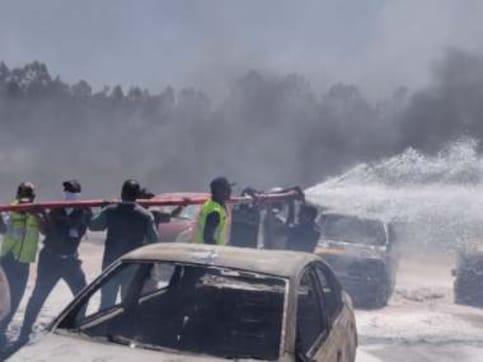 Fire breaks out near Aero India 2019 venue: 300 cars gutted in blaze; one firefighter sustains minor injuries Fire breaks out near Aero India 2019 venue: 300 cars gutted in blaze; one firefighter sustains minor injuries