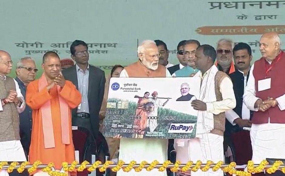 Invoking the famous slogan ‘Jai Jawaan Jai Kisan’, Modi launched this scheme by sending Rs 2,000 into the accounts of over one crore farmers with a single click. He also handed over certificates to some farmers. Twitter/PMOIndia Invoking the famous slogan ‘Jai Jawaan Jai Kisan’, Modi launched this scheme by sending Rs 2,000 into the accounts of over one crore farmers with a single click. He also handed over certificates to some farmers. Twitter/PMOIndia
