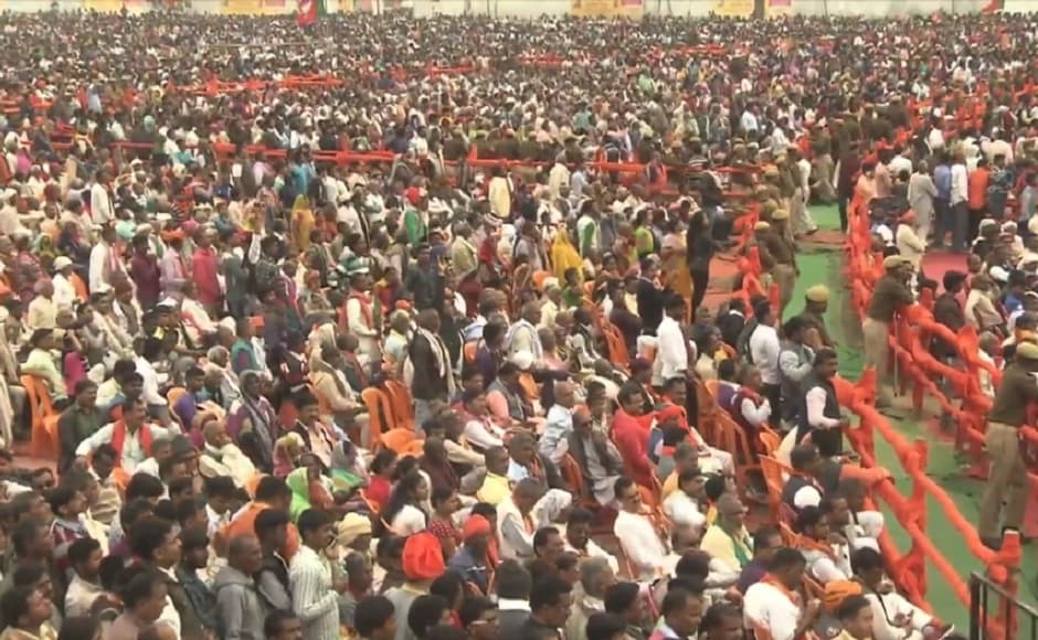 Modi said that 12 crore small farmers who have 5 acres or less land will be able to derive benefits under the PM-KISAN scheme. He was accompanied by Uttar Pradesh chief minister Yogi Adityanath. Twitter/PMOIndia Modi said that 12 crore small farmers who have 5 acres or less land will be able to derive benefits under the PM-KISAN scheme. He was accompanied by Uttar Pradesh chief minister Yogi Adityanath. Twitter/PMOIndia