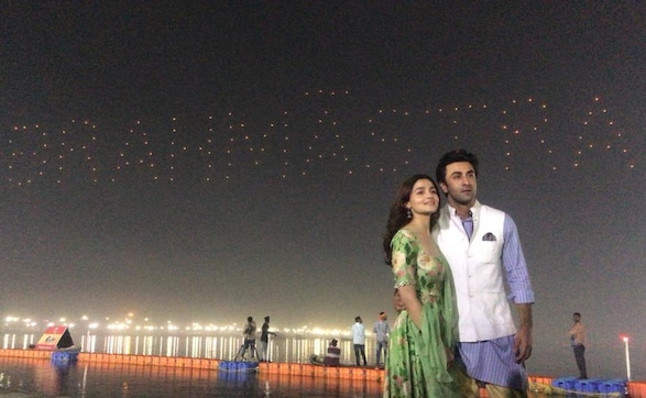 Alia Bhatt, Ranbir Kapoor, Ayan Mukerji attend Brahmastra logo launch at Kumbh Mela in Prayagraj Alia Bhatt, Ranbir Kapoor, Ayan Mukerji attend Brahmastra logo launch at Kumbh Mela in Prayagraj