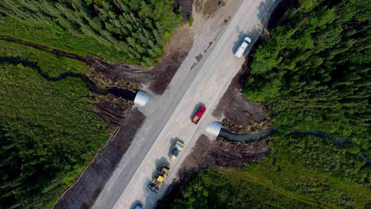 Fish friendly roads are a thing, too. An underpass built to address habitat fragmentation of fish shown in this image.
