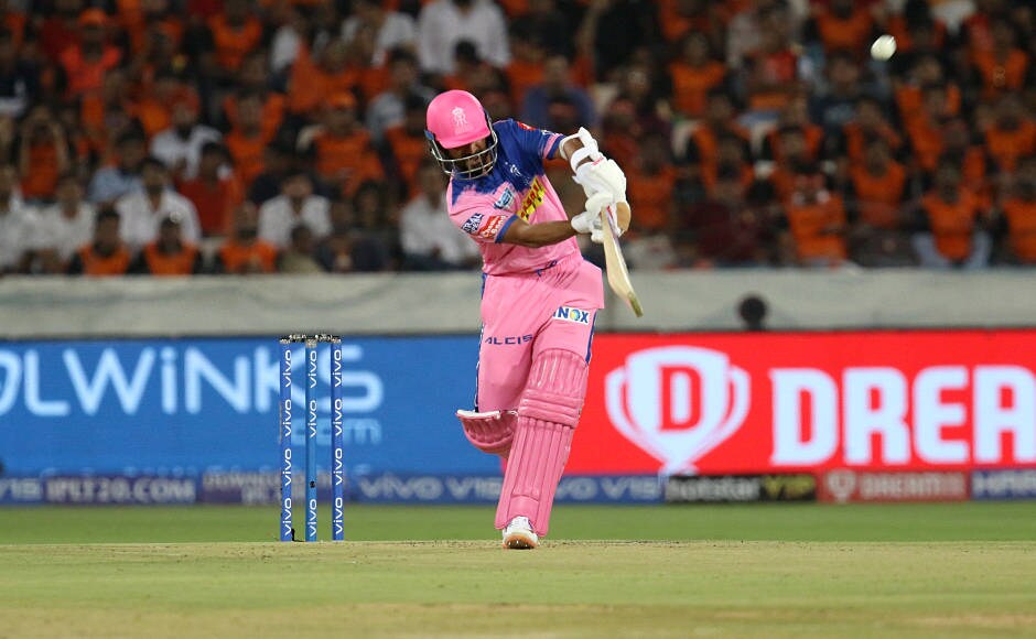 Ajinkya Rahane scored 70 off 49 balls, that included 4 fours and 3 sixes. He started off very slowly but also made sure that he occupied one end. Sportzpics Ajinkya Rahane scored 70 off 49 balls, that included 4 fours and 3 sixes. He started off very slowly but also made sure that he occupied one end. Sportzpics