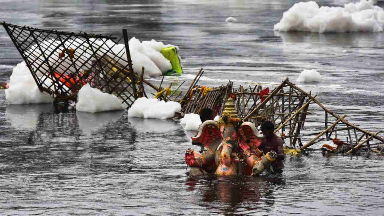 A polluted Yamuna. AP