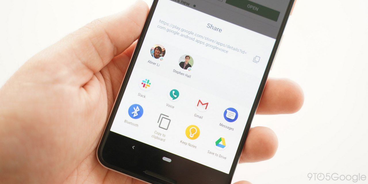 Android Q sharing. 9to5Google