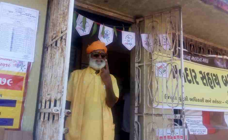 A special booth has been made in Banej, Gir Forest in Una Lok Sabha constituency for Mahant Bharatdas Goswami, where he is the only voter. Around Rs 25,000 is spent in securing this vote. Amit Cowper/101Reporters A special booth has been made in Banej, Gir Forest in Una Lok Sabha constituency for Mahant Bharatdas Goswami, where he is the only voter. Around Rs 25,000 is spent in securing this vote. Amit Cowper/101Reporters