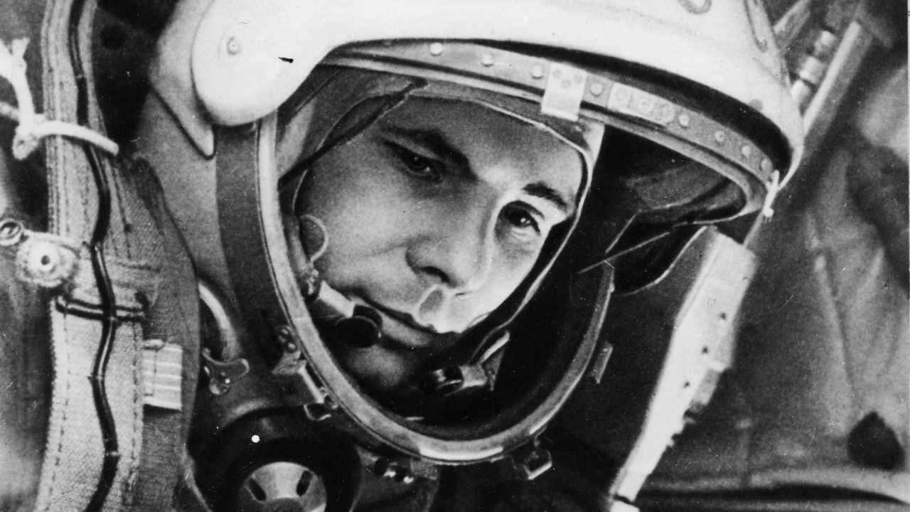 A photo of Yuri Gagarin ahead of his epic first journey to Earth's orbit in 1961. Image credit: ESA