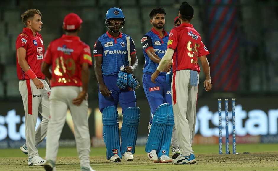 Shreyas Iyer (second from right) played a captain's innings of 58 off 49 balls to see his side home by 5 wickets. Delhi began to lose wickets as the last overs and target approached but Iyer's calm presence in the middle made sure the hosts crossed the victory-mark easily. Sportzpics Shreyas Iyer (second from right) played a captain's innings of 58 off 49 balls to see his side home by 5 wickets. Delhi began to lose wickets as the last overs and target approached but Iyer's calm presence in the middle made sure the hosts crossed the victory-mark easily. Sportzpics