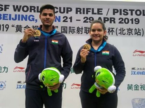 ISSF Beijing World Cup: Anjum Moudgil-Divyansh Panwar, Manu Bhaker-Saurabh Chaudhary pairs strike gold for India ISSF Beijing World Cup: Anjum Moudgil-Divyansh Panwar, Manu Bhaker-Saurabh Chaudhary pairs strike gold for India