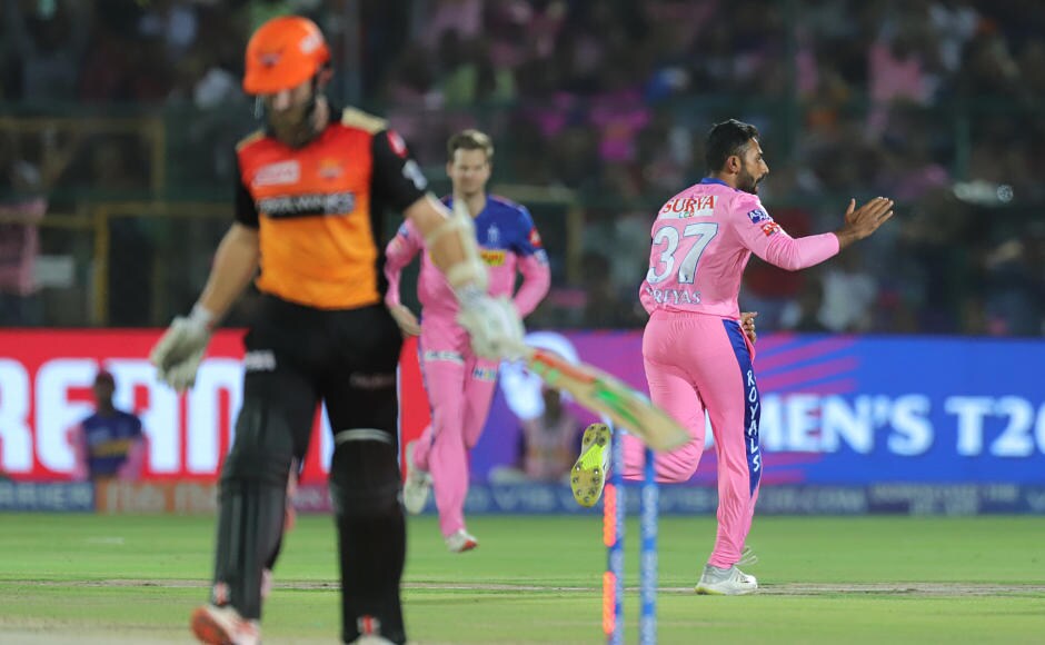 Shreyas Gopal was in his elements against against SRH as he picked 2 for 30 in his spell of 4 overs. He took key wicket of Kane Williamson, removing him with a perfect googly and then dismissed well-set batsman Manish Pandey. Sportzpics Shreyas Gopal was in his elements against against SRH as he picked 2 for 30 in his spell of 4 overs. He took key wicket of Kane Williamson, removing him with a perfect googly and then dismissed well-set batsman Manish Pandey. Sportzpics
