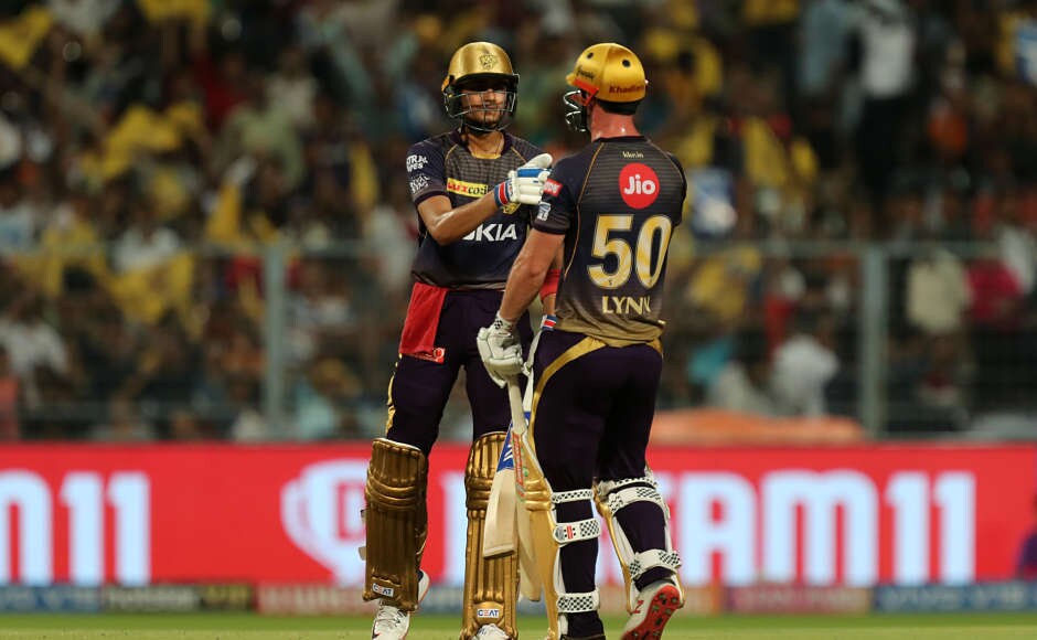 Shubman Gill and Chris Lynn gave a blistering start to the KKR innings as they put on 96 runs for the first wicket. Both the openers slammed fifties in the process. Sportzpics Shubman Gill and Chris Lynn gave a blistering start to the KKR innings as they put on 96 runs for the first wicket. Both the openers slammed fifties in the process. Sportzpics