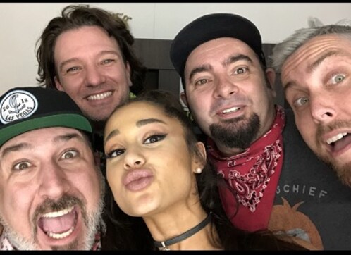 Ariana Grande performs with *NSYNC, Nicki Minaj and Diddy at Coachella 2019 Ariana Grande performs with *NSYNC, Nicki Minaj and Diddy at Coachella 2019