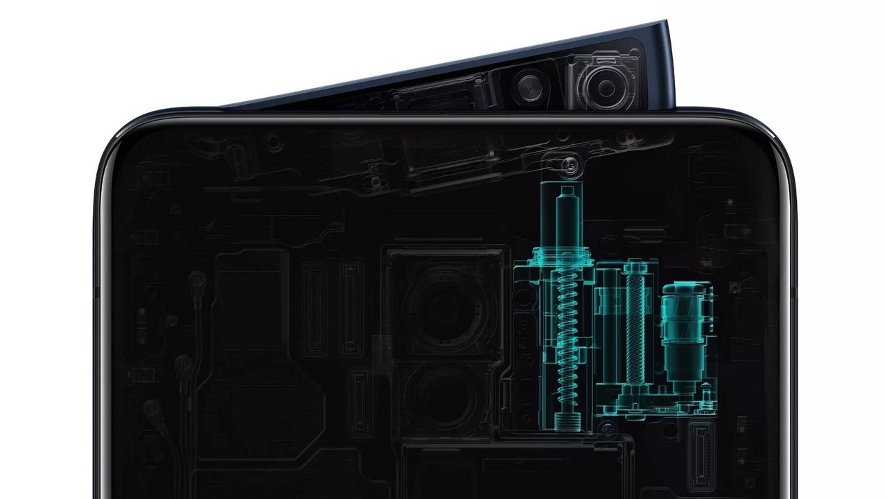 Pop-up swing camera mechanism on the Oppo Reno. Image: Oppo China