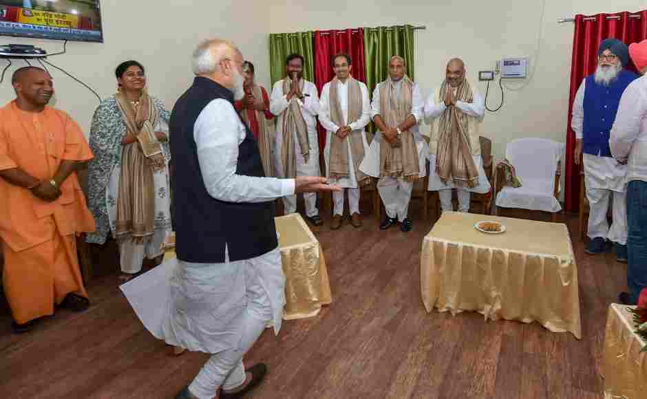 NDA leaders greeted Modi after the latter filed his nomination papers. In a tweet on Friday, Modi said that the support of NDA allies 'is always cherished.' PTI NDA leaders greeted Modi after the latter filed his nomination papers. In a tweet on Friday, Modi said that the support of NDA allies 'is always cherished.' PTI