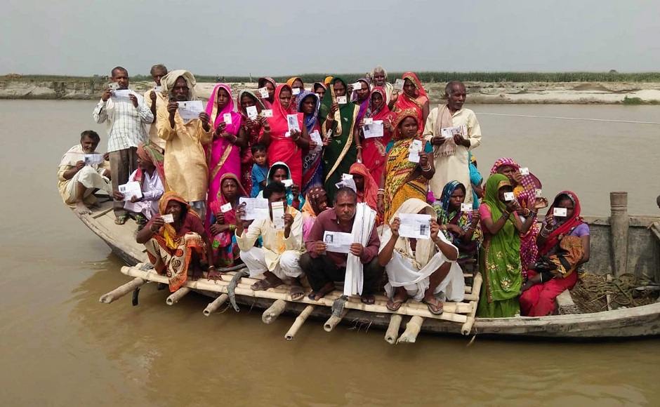 Polls concluded with a voter turnout of 58.92 percent in Bihar, where five seats, including Darbhanga, Ujiarpur, Samastipur, Begusarai and Munger, went to polls. Seen here are villagers travelling on a boat to reach the polling booth in Darbhanga. PTI Polls concluded with a voter turnout of 58.92 percent in Bihar, where five seats, including Darbhanga, Ujiarpur, Samastipur, Begusarai and Munger, went to polls. Seen here are villagers travelling on a boat to reach the polling booth in Darbhanga. PTI
