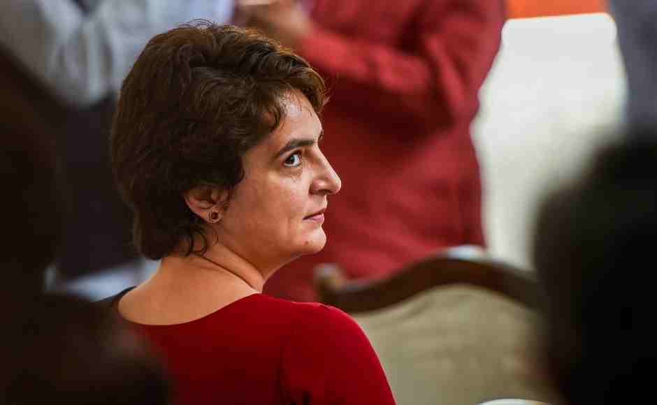 Congress general secretary and Uttar Pradesh East in-charge Priyanka Gandhi Vadra during the release of the party's manifesto. PTI Congress general secretary and Uttar Pradesh East in-charge Priyanka Gandhi Vadra during the release of the party's manifesto. PTI