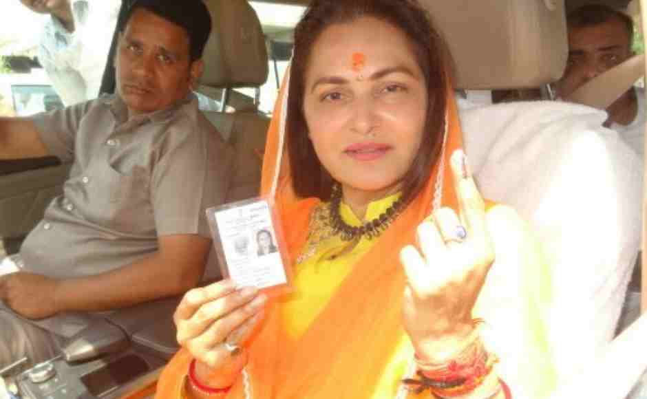 BJP contestant from Rampur and former actress Jaya Prada after casting her vote. Shannu Khan/101Reporters BJP contestant from Rampur and former actress Jaya Prada after casting her vote. Shannu Khan/101Reporters