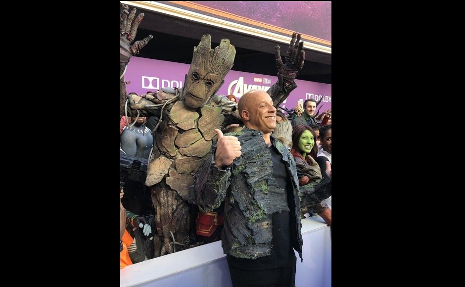 Vin Diesel brought his character Groot from Guardians of the Galaxy to life. Vin Diesel brought his character Groot from Guardians of the Galaxy to life.