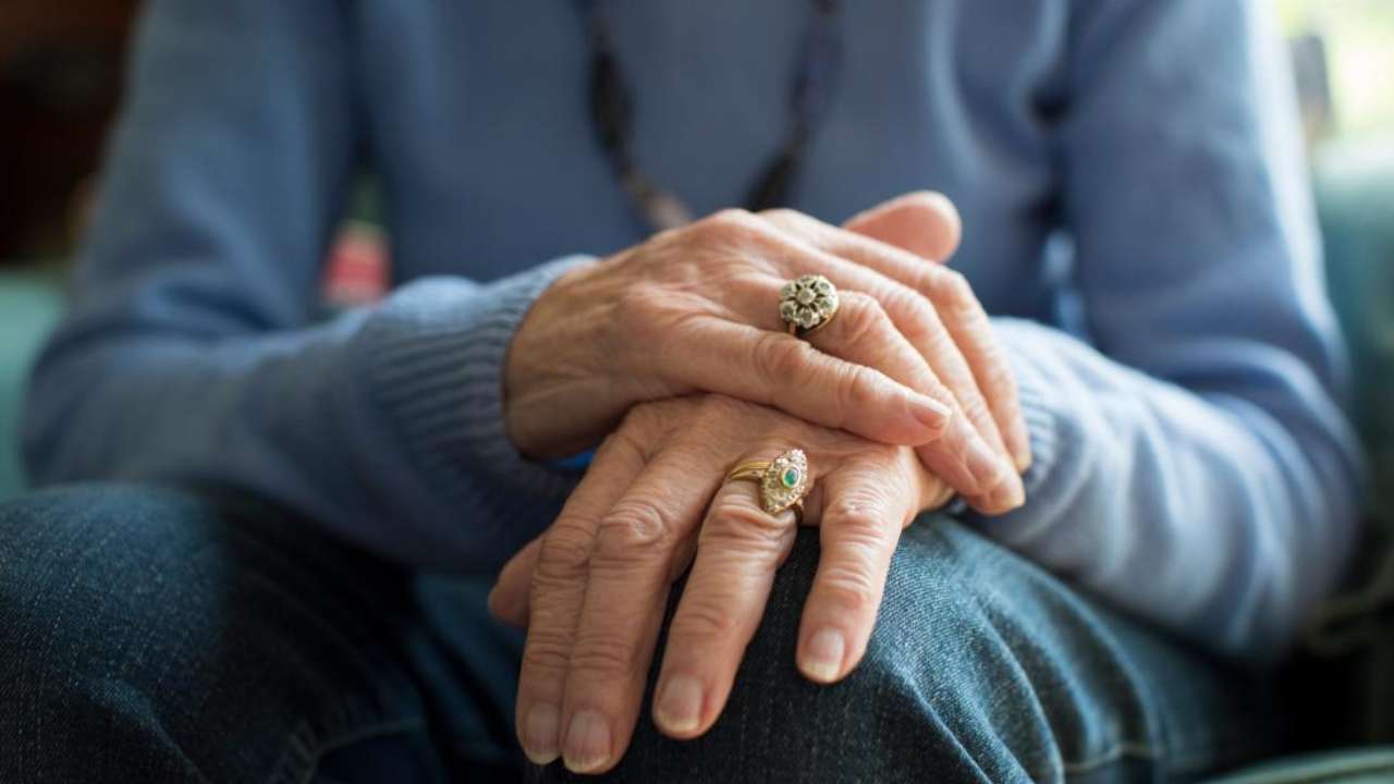 A woman with Parkinson's.