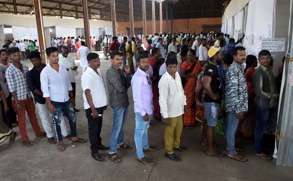 Six constituencies of Mumbai went to polls with 11 other seats in Maharashtra in the fourth and final phase of Lok Sabha elections in the state. The city recorded 55.11 percent voting, an improvement over the 2014 elections figure of 51.59 percent. PTI Six constituencies of Mumbai went to polls with 11 other seats in Maharashtra in the fourth and final phase of Lok Sabha elections in the state. The city recorded 55.11 percent voting, an improvement over the 2014 elections figure of 51.59 percent. PTI