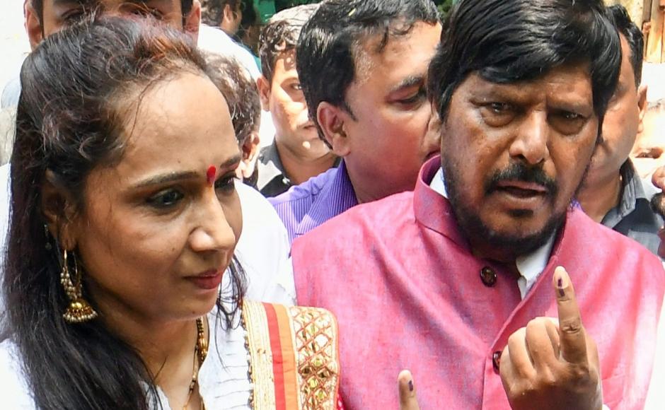 India's financial capital witnessed serpentine queues at some places, in an indication of the enthusiasm among voters to elect lawmakers. Union minister Ramdas Athawale came to vote with his wife at a polling booth in Mumbai. PTI India's financial capital witnessed serpentine queues at some places, in an indication of the enthusiasm among voters to elect lawmakers. Union minister Ramdas Athawale came to vote with his wife at a polling booth in Mumbai. PTI