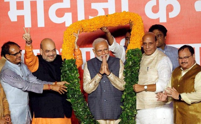 The BJP is set to return to power at the Centre after a sweeping win in the 2019 Lok Sabha election, armed with a bigger mandate than in the 2014 General Election. Reuters The BJP is set to return to power at the Centre after a sweeping win in the 2019 Lok Sabha election, armed with a bigger mandate than in the 2014 General Election. Reuters