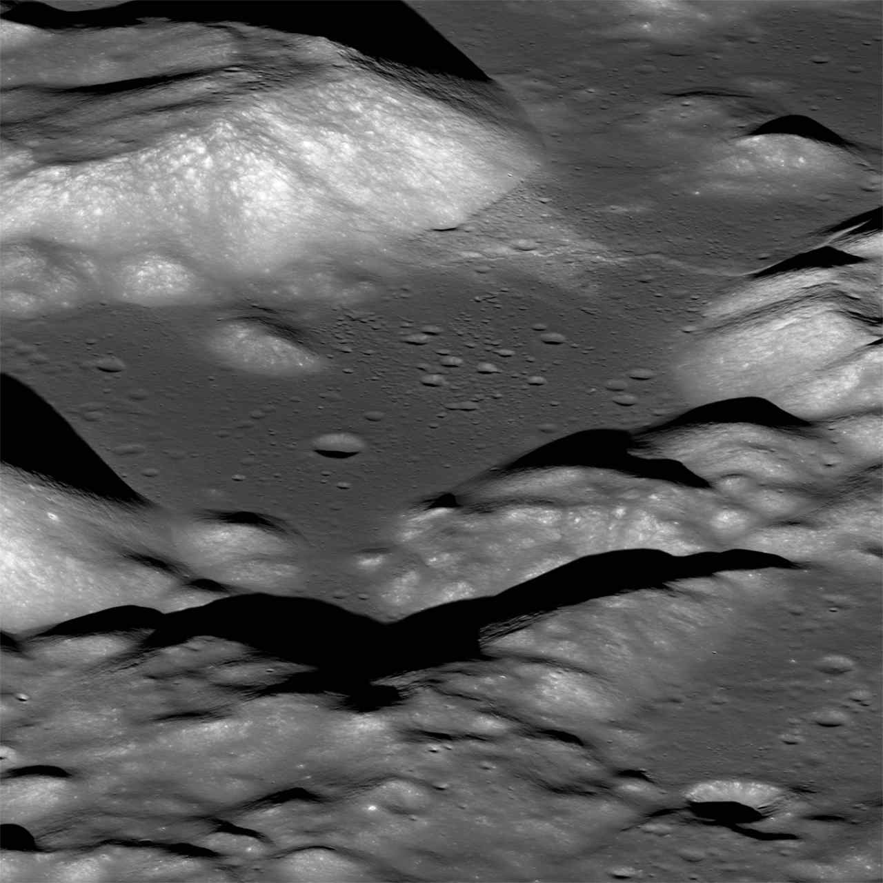 A view of the Taurus-Littrow valley taken by NASA’s Lunar Reconnaissance Orbiter spacecraft. The valley was explored in 1972 by the Apollo 17 astronauts Eugene Cernan and Harrison Schmitt. Image: NASA/LROC