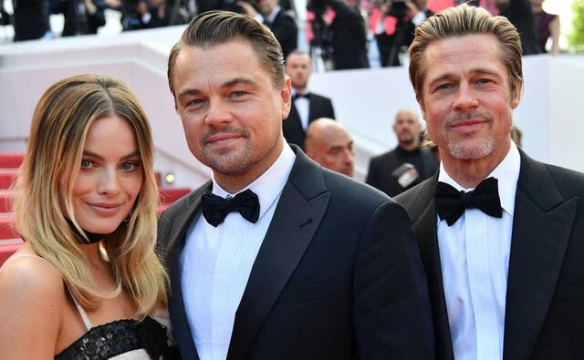 Margot Robbie, Leonardo DiCaprio and Brad Pitt. Image from Twitter @beautifulcelebz Margot Robbie, Leonardo DiCaprio and Brad Pitt. Image from Twitter @beautifulcelebz