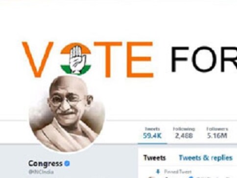 Nathuram Godse row: Congress switches profile pictures on Twitter, Facebook to Mahatma Gandhi's photo as BJP distances itself from comments Nathuram Godse row: Congress switches profile pictures on Twitter, Facebook to Mahatma Gandhi's photo as BJP distances itself from comments