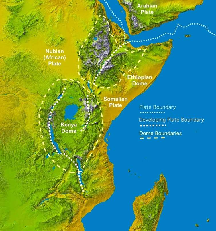 Topography of the Rift Valley. Image credit: NASA
