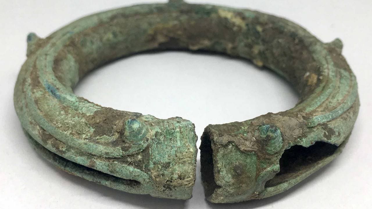 An ancient Thai bronze bangle from a site at Sa Kweo in east Thailand. Image credit; Micheal Cortie