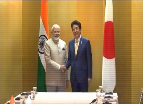 G20 Osaka Summit: Narendra Modi meets Shinzo Abe first time after taking charge as prime minister in second stint G20 Osaka Summit: Narendra Modi meets Shinzo Abe first time after taking charge as prime minister in second stint