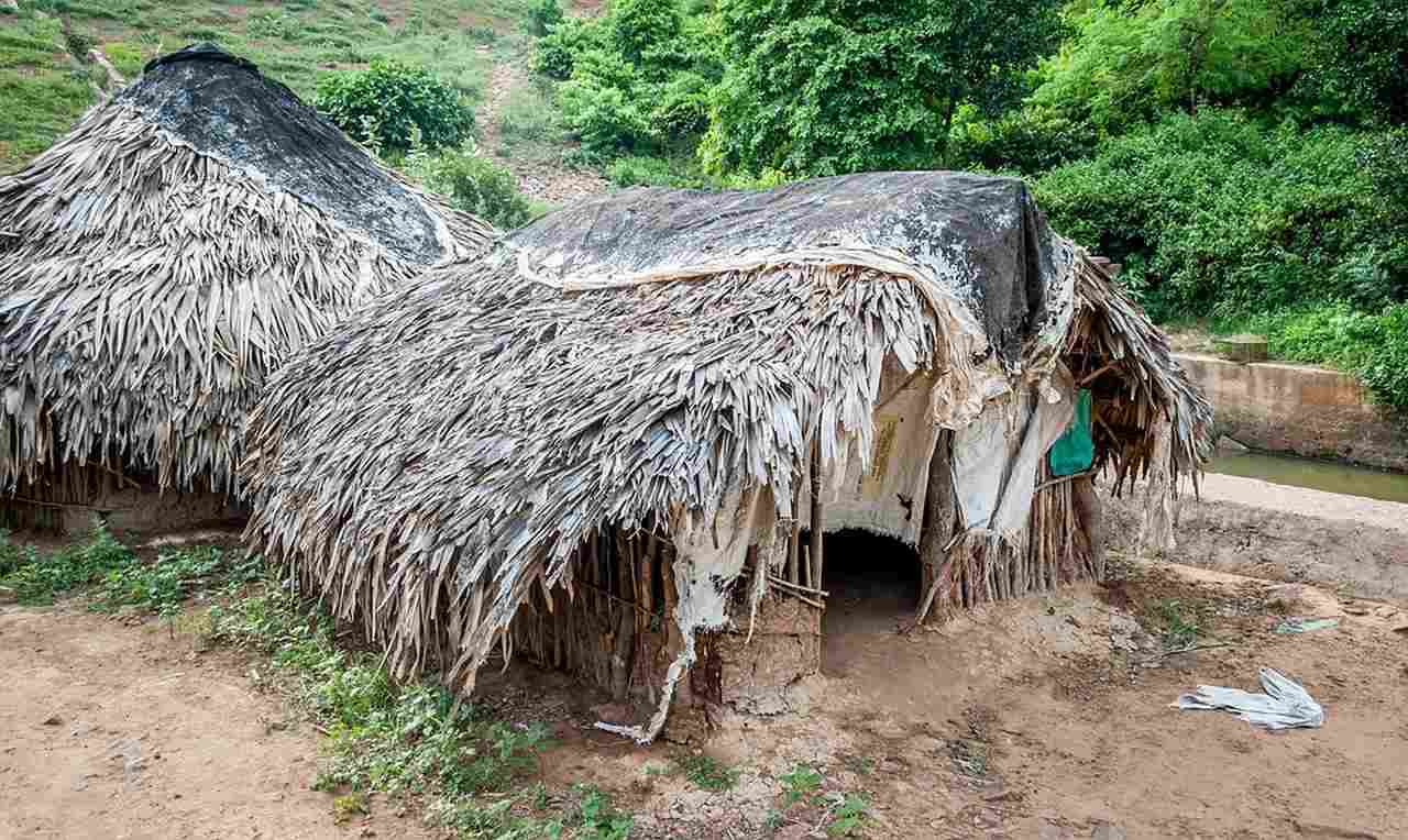 Ethnic India Tribal Village Hut Thatched. Image credit: Max Piexel