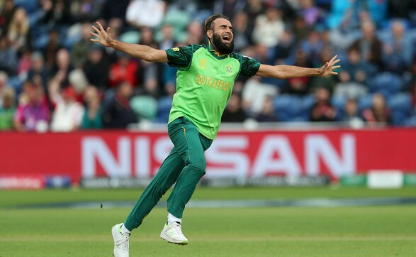Imran Tahir of South Africa is in a celebratory mood after he dismisses Noor Ali. The spinner finished with figures of 4/29. AP Imran Tahir of South Africa is in a celebratory mood after he dismisses Noor Ali. The spinner finished with figures of 4/29. AP