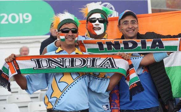 Here's some cheerful Indian fans in the picture. Virat Kohli-led India are yet to lose a match in this tournament despite Thursday's washout. AP Here's some cheerful Indian fans in the picture. Virat Kohli-led India are yet to lose a match in this tournament despite Thursday's washout. AP