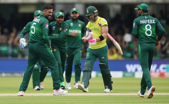 Mohammad Amir claimed the big scalp of South Africa skipper Faf du Plessis, which dented Proteas' hope of chasing the target of 309. Reuters Mohammad Amir claimed the big scalp of South Africa skipper Faf du Plessis, which dented Proteas' hope of chasing the target of 309. Reuters