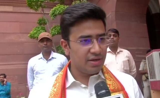 First-time MP and BJP youth leader Tejasvi Surya said, "I am entering Parliament with a lot of gratitude for people who've elected me". He said that he is carrying with himself a sense of idealism to ensure 'Bharat Mata' reaches the pinnacle of glory. ANI First-time MP and BJP youth leader Tejasvi Surya said, "I am entering Parliament with a lot of gratitude for people who've elected me". He said that he is carrying with himself a sense of idealism to ensure 'Bharat Mata' reaches the pinnacle of glory. ANI