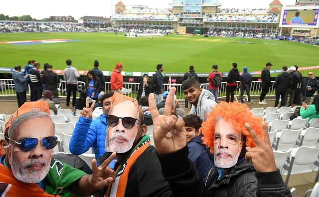 India fans came out in large numbers at Trent Bridge but only a few stood out, like the one above. It appeared as if the Indian Prime Minister Narendra Modi was also present in the stands but a second look suggested that his masks had marked the presence and not the real him. AFP India fans came out in large numbers at Trent Bridge but only a few stood out, like the one above. It appeared as if the Indian Prime Minister Narendra Modi was also present in the stands but a second look suggested that his masks had marked the presence and not the real him. AFP