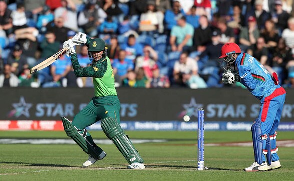 South Africa's Quinton de Kock scored 68 runs before being dismissed by Afghanistan captain Gulbadin Naib in the 23rd over. AP South Africa's Quinton de Kock scored 68 runs before being dismissed by Afghanistan captain Gulbadin Naib in the 23rd over. AP