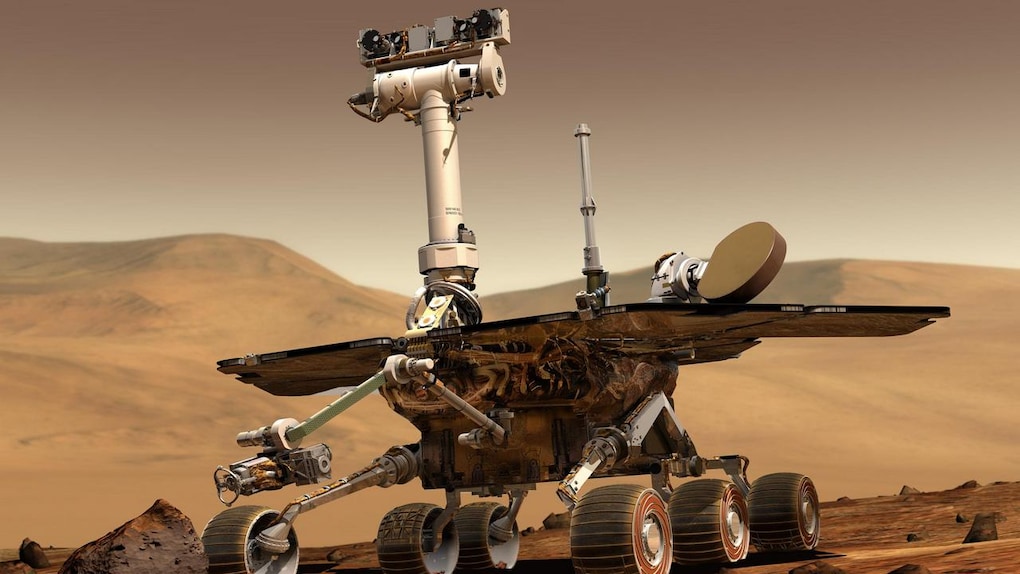 Spirit and Opportunity were rovers sent to Mars in 2004 as part of the Mars exploration rover mission. Their name was chosen through a NASA sponsored student essay competition. Image credit: NASA/JPL Spirit and Opportunity were rovers sent to Mars in 2004 as part of the Mars exploration rover mission. Their name was chosen through a NASA sponsored student essay competition. Image credit: NASA/JPL