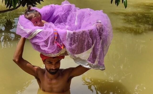 Sitamarhi district in Bihar has been badly affected by floods, with 27 deaths reported due to this reason. PTI Sitamarhi district in Bihar has been badly affected by floods, with 27 deaths reported due to this reason. PTI