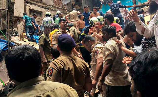Fire brigade, Mumbai Police and civic officials rushed to the site but the constricted lanes made it difficult to access the area. NDRF personnel carried out rescued operations manually after earth-moving equipment could not reach the crash site due to the narrow lanes. Ambulances also could not reach the site and had to be parked around 50 metres away. PTI Fire brigade, Mumbai Police and civic officials rushed to the site but the constricted lanes made it difficult to access the area. NDRF personnel carried out rescued operations manually after earth-moving equipment could not reach the crash site due to the narrow lanes. Ambulances also could not reach the site and had to be parked around 50 metres away. PTI