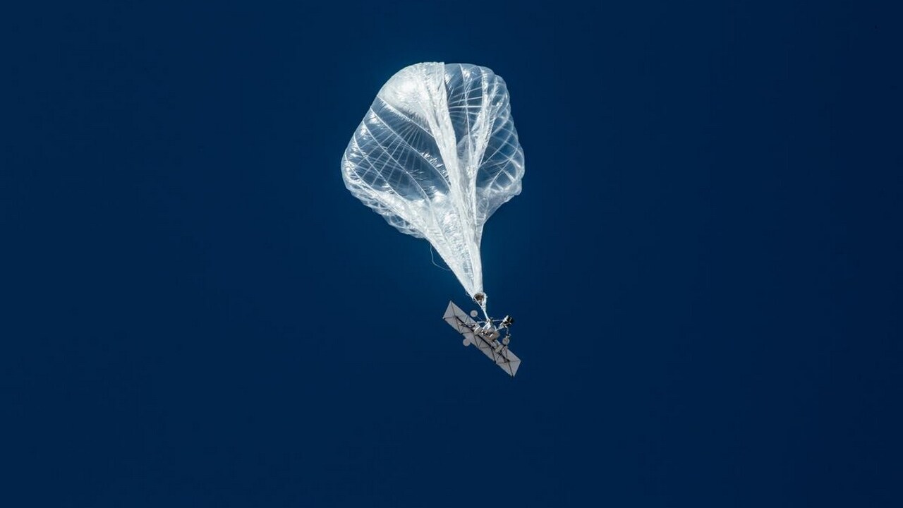 A Loon internet balloon, carrying solar-powered mobile networking equipment flies over the company's launch site in Winnemucca, US. Reuters