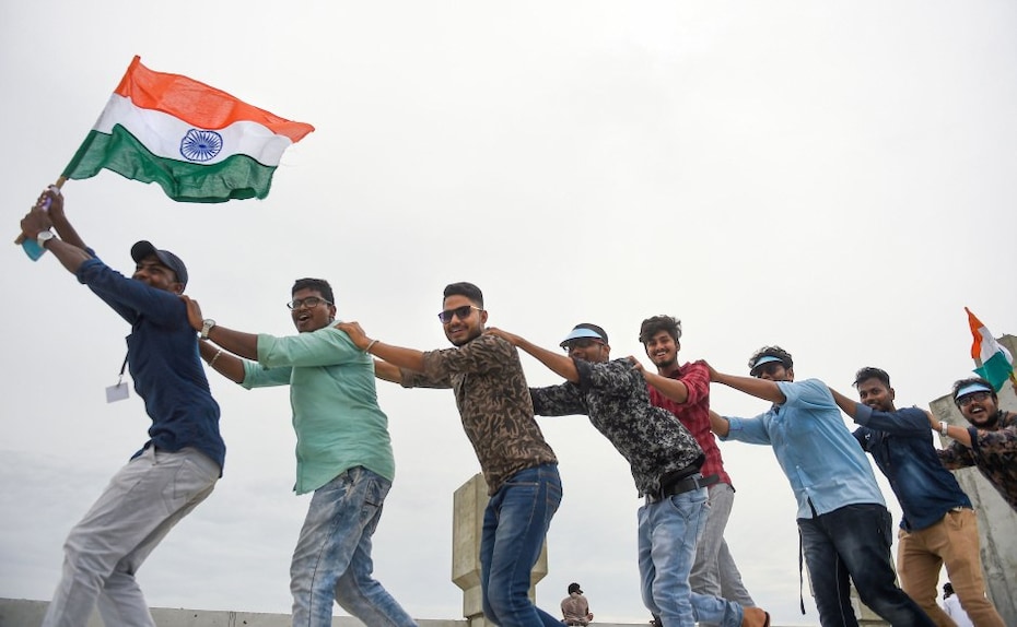 Anxiety gave way to unbridled joy for thousands of space enthusiasts gathered at the 7,500 seat gallery set by ISRO to watch the launch. The gallery was set up by the ISRO to witness the rocket launch, was full, with those registering last week for the 15 July launch, rebooking their seats. PTI Anxiety gave way to unbridled joy for thousands of space enthusiasts gathered at the 7,500 seat gallery set by ISRO to watch the launch. The gallery was set up by the ISRO to witness the rocket launch, was full, with those registering last week for the 15 July launch, rebooking their seats. PTI