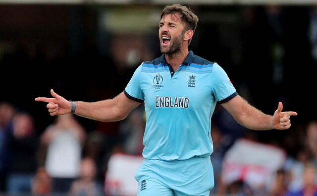 Liam Plunkett celebrates the dismissal of Henry Nicholls. The Kiwis registered a total of 241-8. AP Liam Plunkett celebrates the dismissal of Henry Nicholls. The Kiwis registered a total of 241-8. AP