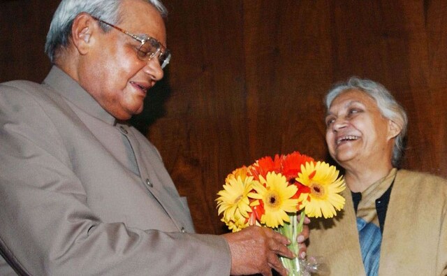 An able administrator, Dikshit could get along well with politicians from all parties, for which she drew widespread respect. Sheila Dikshit is seen here with then prime minister Atal Bihari Vajpayee. PTI An able administrator, Dikshit could get along well with politicians from all parties, for which she drew widespread respect. Sheila Dikshit is seen here with then prime minister Atal Bihari Vajpayee. PTI