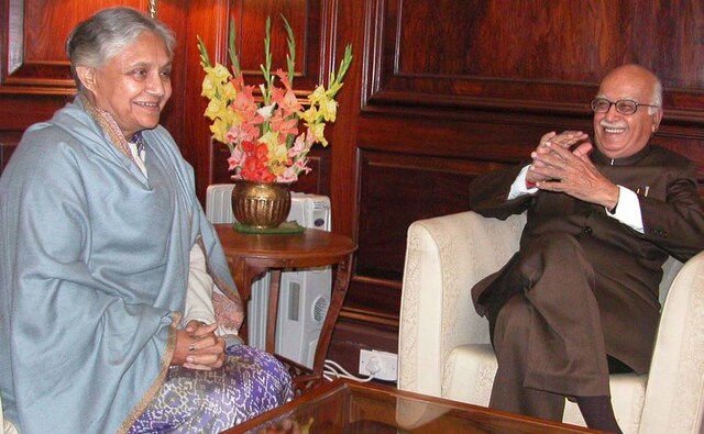 Veteran BJP leader LK Advani remembered former Delhi chief minister and expressed his deep sadness at her demise. He noted in a statement that he was the Union home minister when she became the chief minister and they shared a very warm and cordial working relationship. PTI Veteran BJP leader LK Advani remembered former Delhi chief minister and expressed his deep sadness at her demise. He noted in a statement that he was the Union home minister when she became the chief minister and they shared a very warm and cordial working relationship. PTI