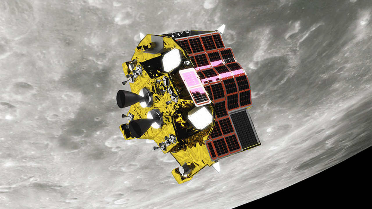 Artist illustration of the Japanese's Smart Lander for Investigating Moon. Image credit: JAXA